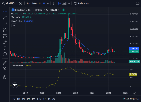 Cardano Monthly Price Action