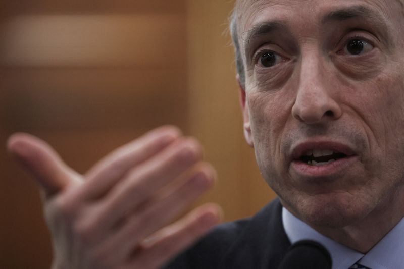 rcom_worldFILE PHOTO: SEC Chairman Gary Gensler testifies on budget before a House Financial Services and General Government Subcommittee hearing on Capitol Hill in Washington