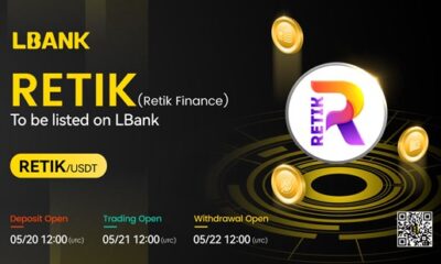 LBank Exchange to List Retik Finance (RETIK) on May 21, 2024