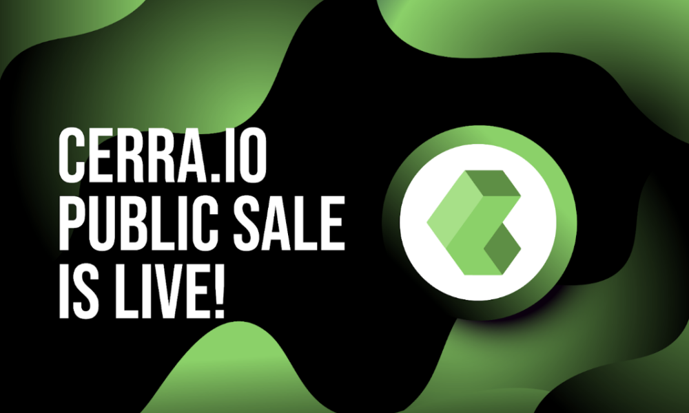 Cardano DeFi Hub Cerra.io – Public Sale is Live!