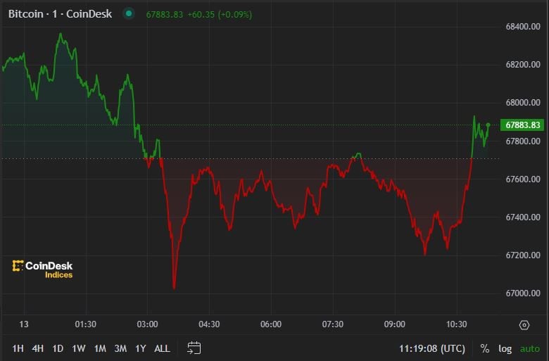 Bitcoin Holds $67,000, CRV Slides