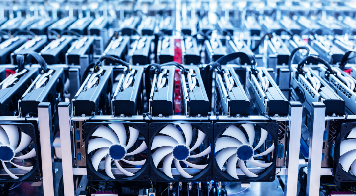 Bitcoin mining operation.  Bitcoin mining farm.  GREE stock.
