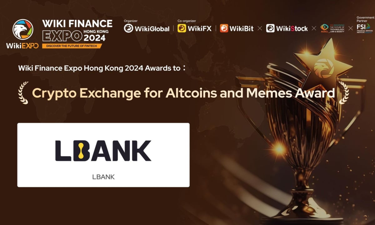 LBank receives the “Crypto Exchange for Altcoins and Memes Award” at Wiki Finance Expo Hong Kong 2024