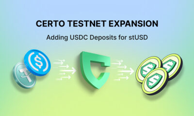 Certo Expands Testnet to Include USDC Deposits for StUSD, Its Interest-Generating Stablecoin