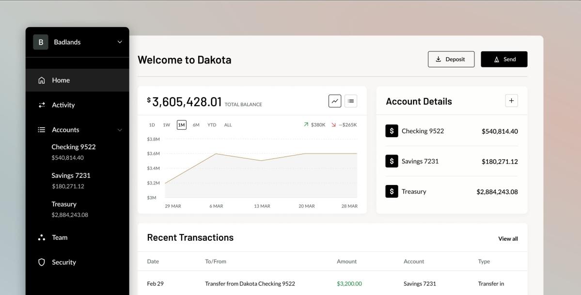 Dakota Comes Out of Underground to Provide Banking-Like Services to Cryptocurrency Depositors